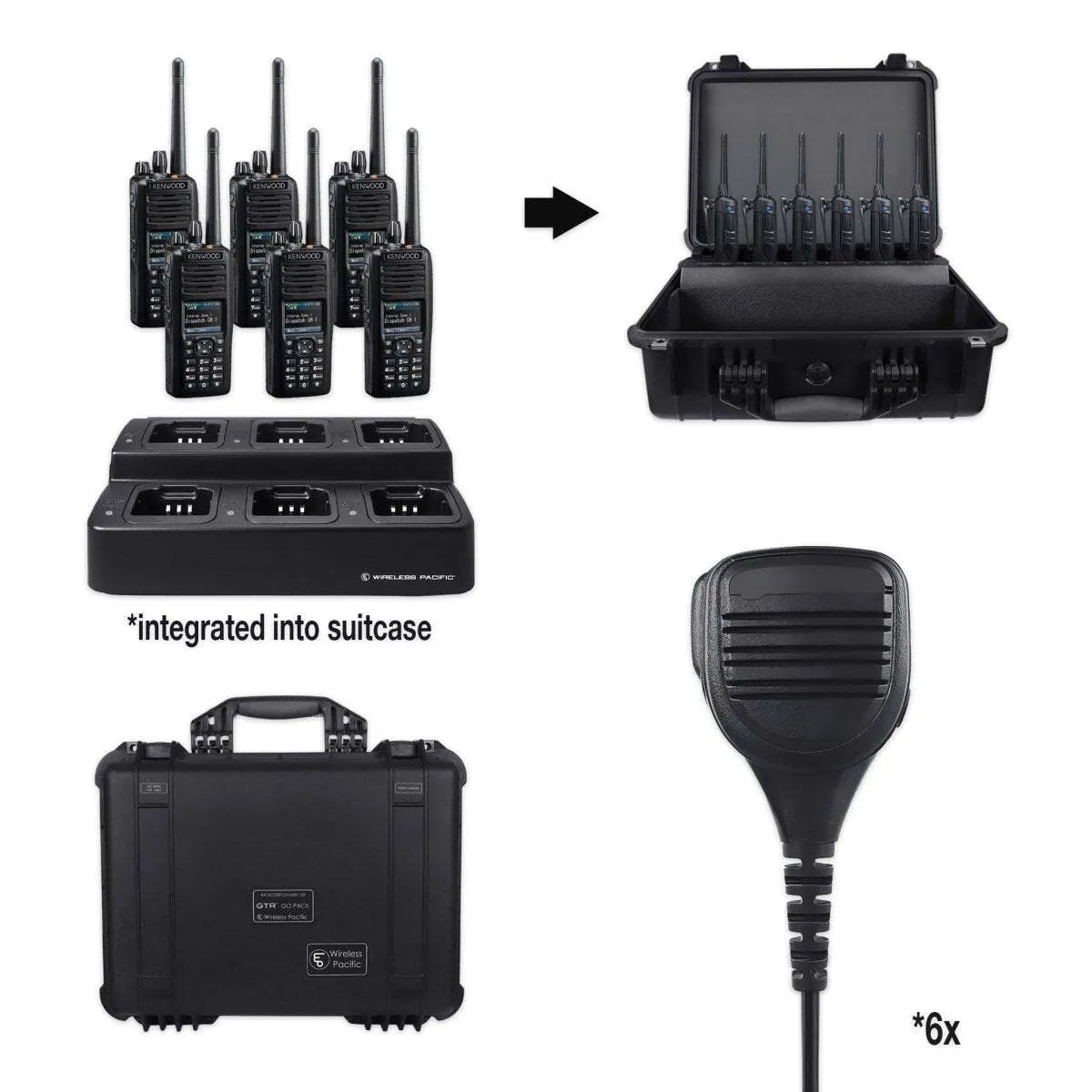 6x Kenwood TK3701D + oortjes of mic's