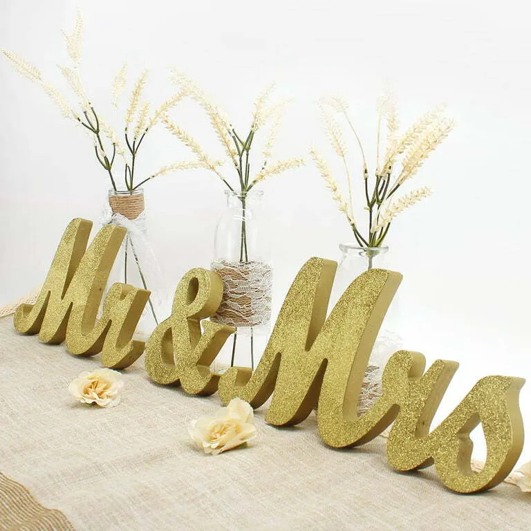 Gold Glitter Mr + Mr