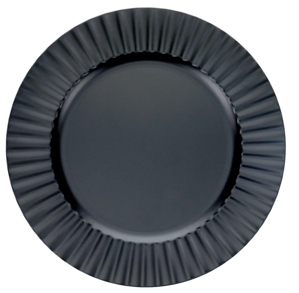 Black Fluted Charger Plate