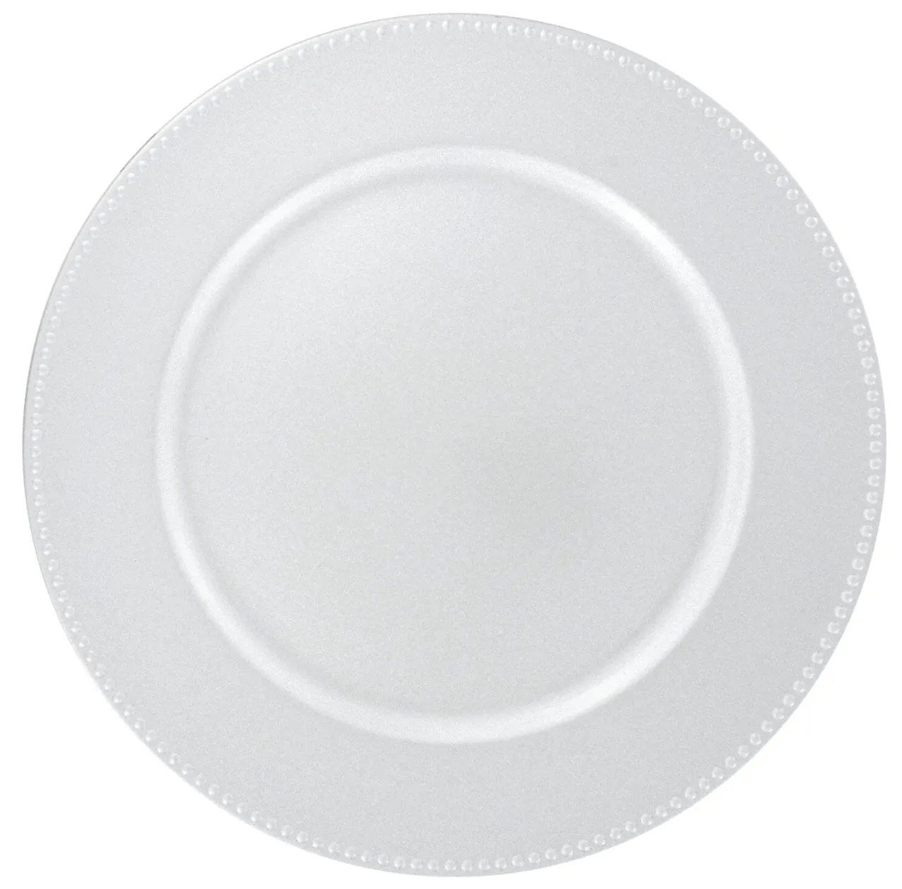 Silver Beaded Charger Plate