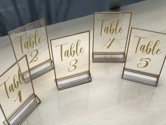Gold Rim Table Numbers