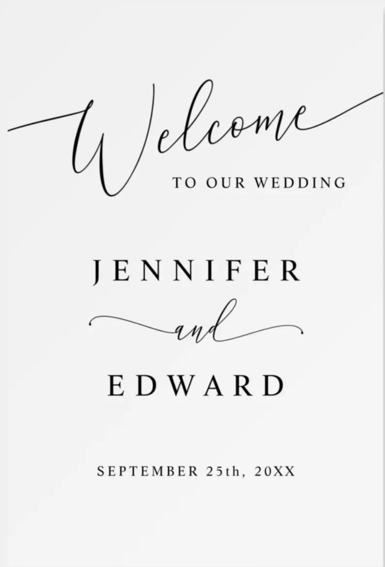 Personalized 20 x 30 Welcome Sign