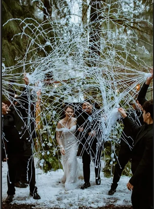 White Biodegradable Confetti Poppers