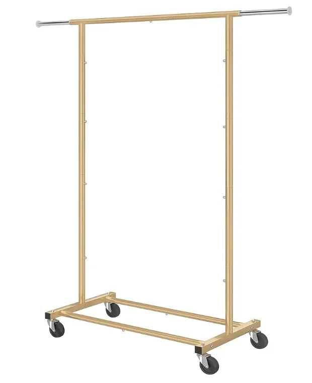 Gold Coat Rack with Hangers