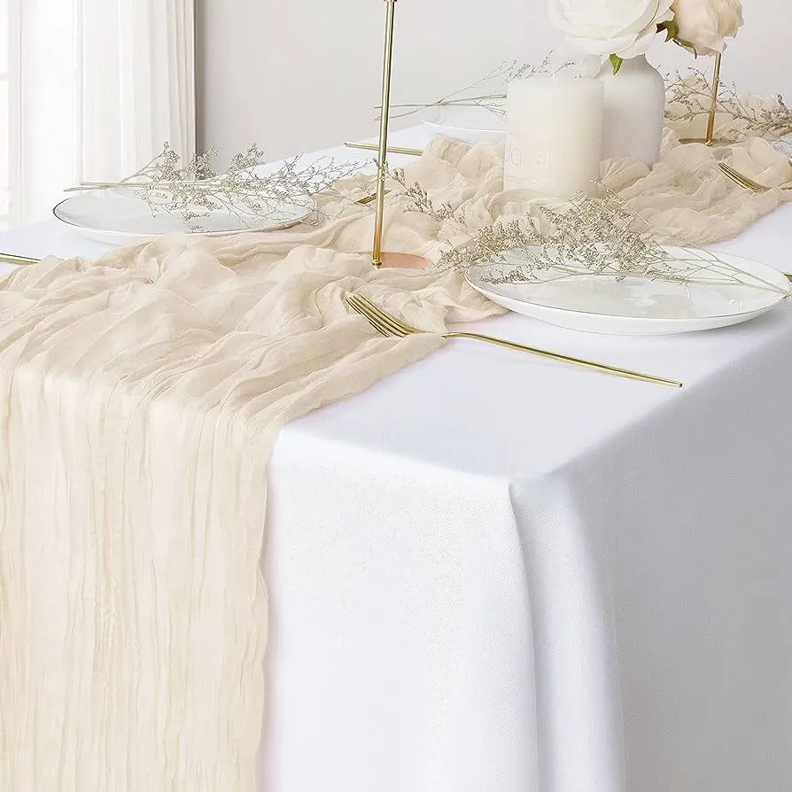 Ivory Cheesecloth Runners