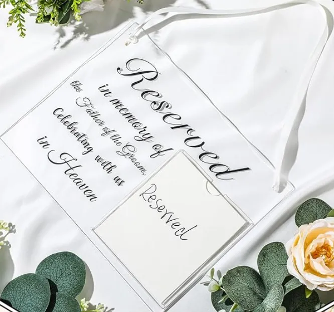 Reserved for Father of the Bride or Groom in Heaven