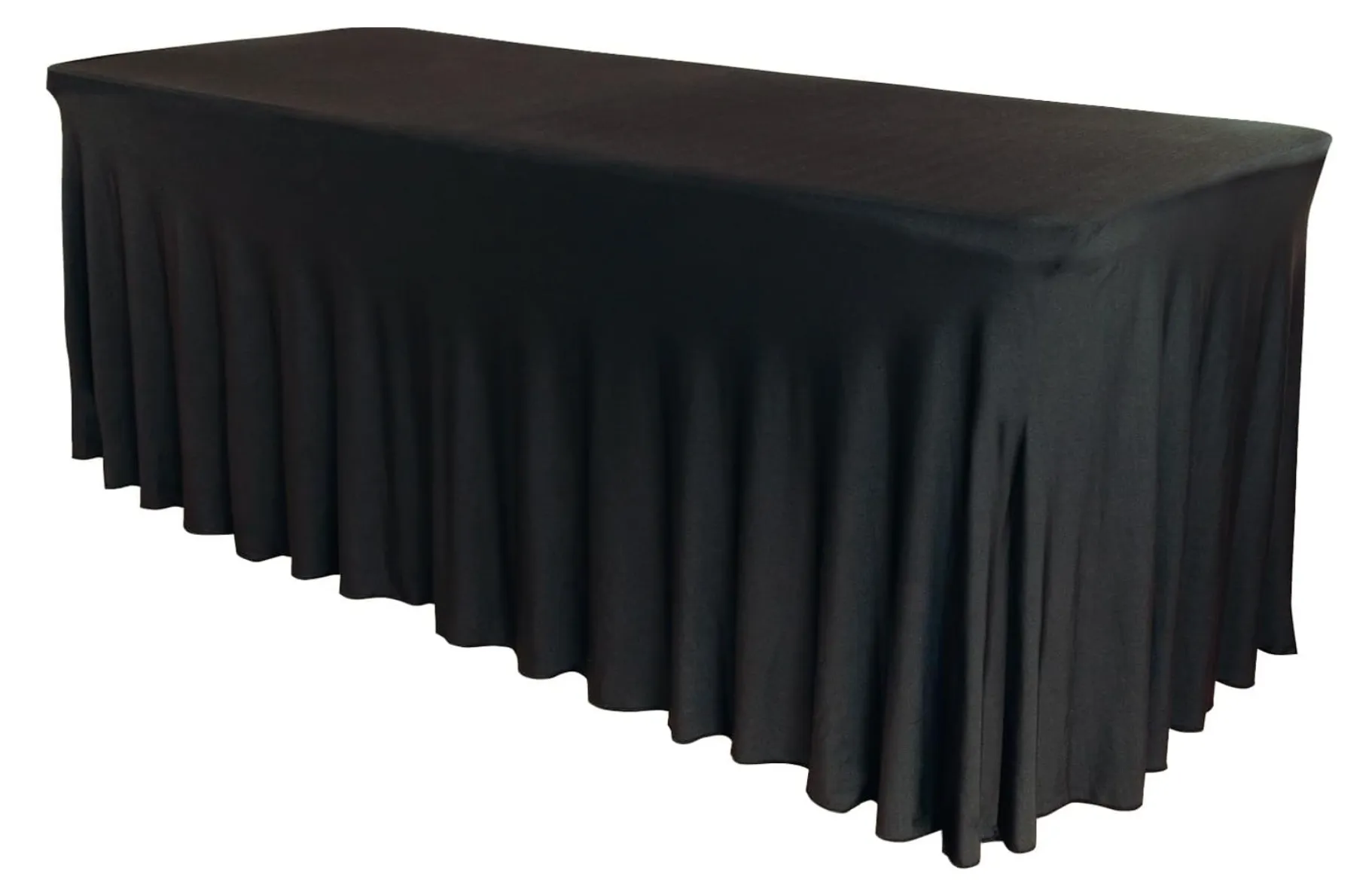 Black Rectangular Table Cover for 8 Foot Table