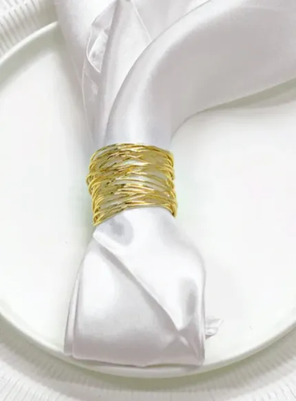 Gold Metal Wired Napkin Ring
