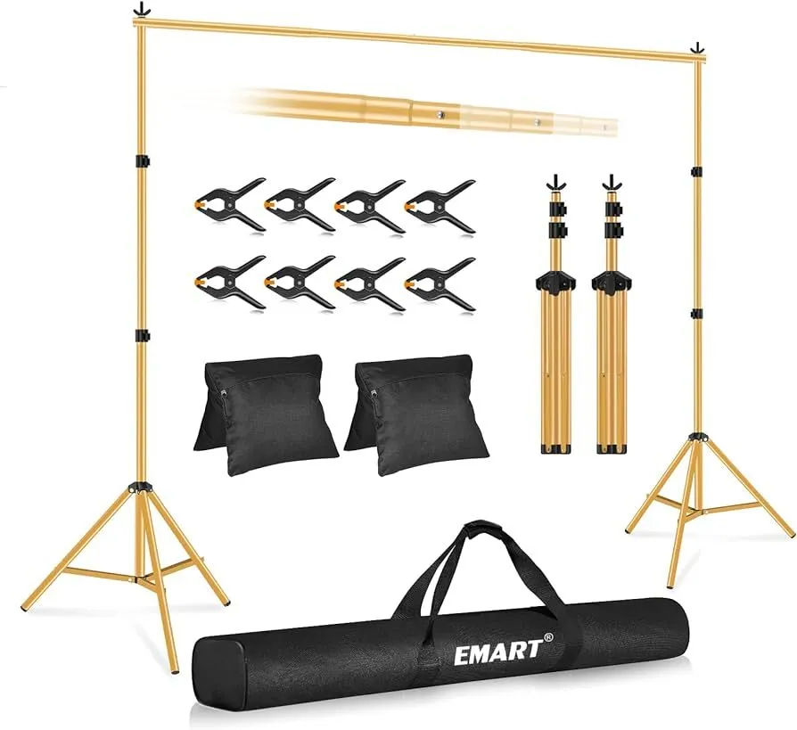 Gold Adjustable Photography Backdrop 10ft X 7ft