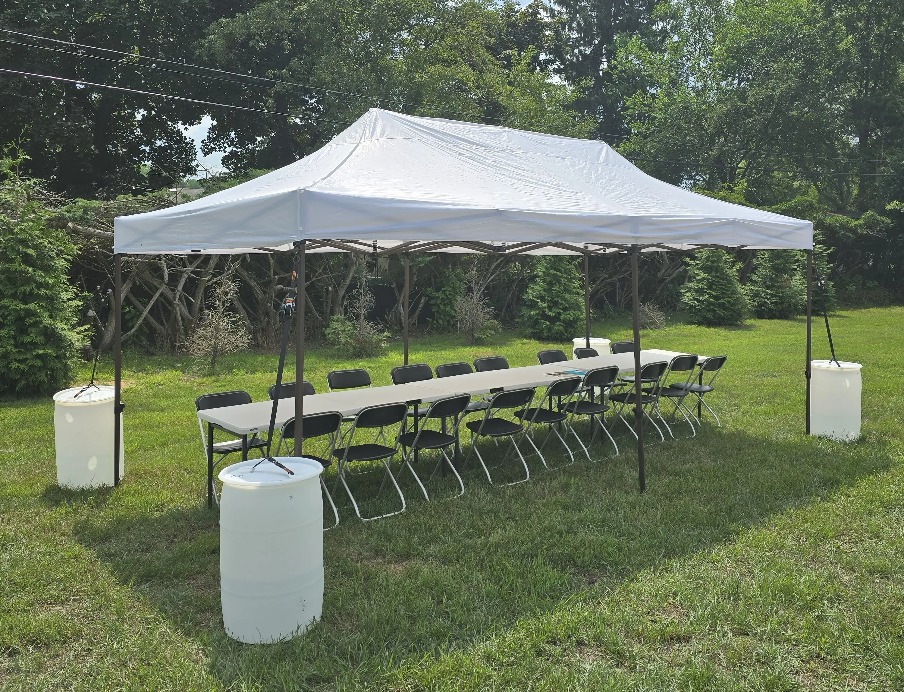 Commercial High-Rise Canopy Tent: 10 by 20 feet (Seating for 28 guest) Included