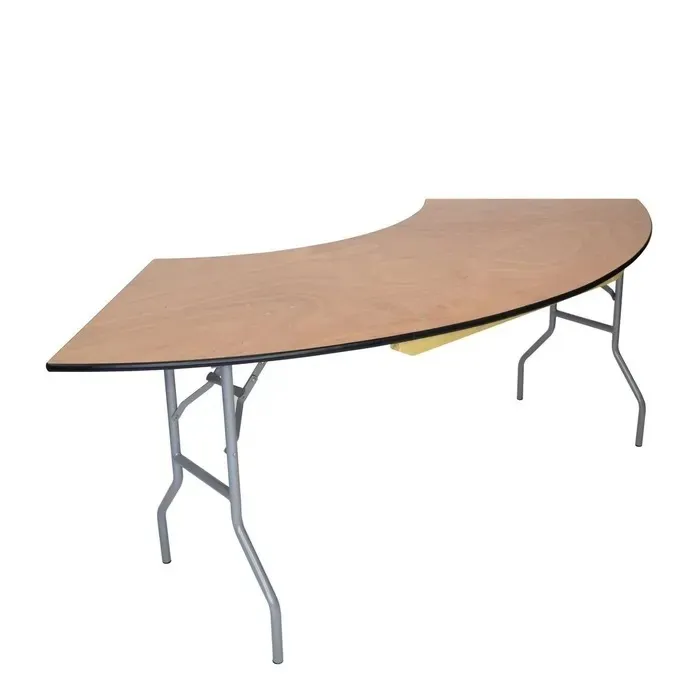 7 ft Serpentine Table with folding legs