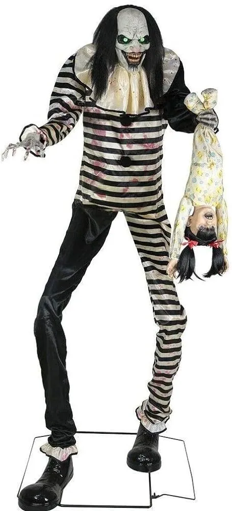 7 Foot Sweet Dreams Evil Clown Animated Prop