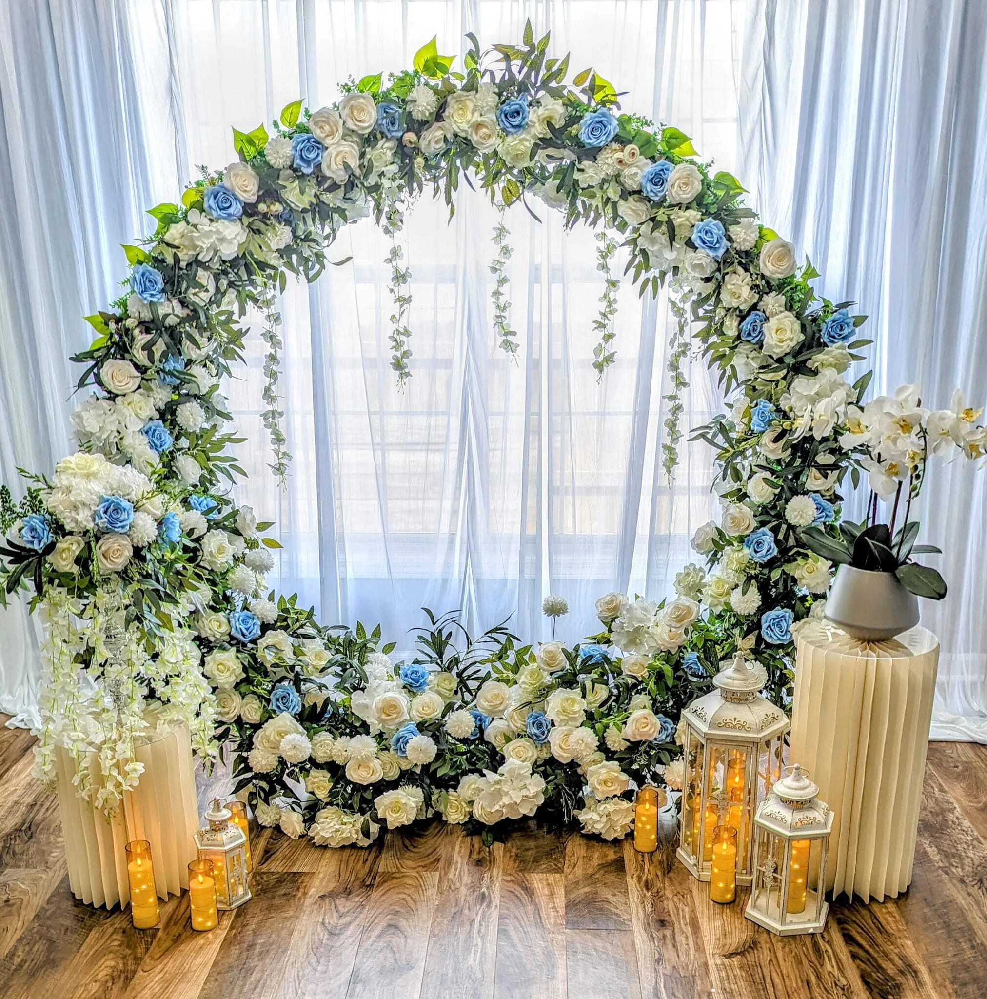 Blue Flower Arch