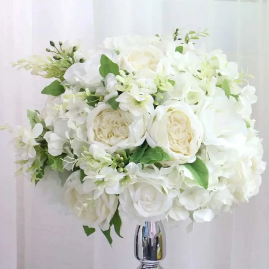 White & Green Flower Centerpiece