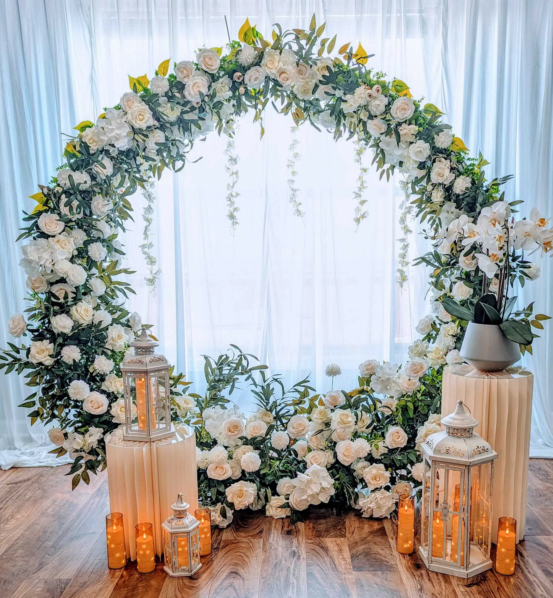 White Flower Arch