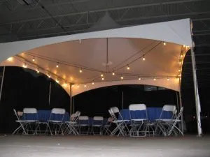 Frame Tent Bistro Lights