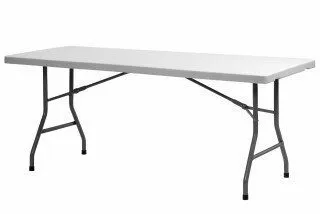 Sammenleggbart Bord – Lysegrå (183 x 74 cm)