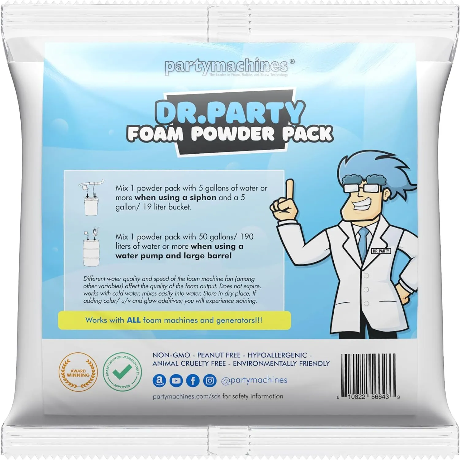 Foam mix packet for 55 gallons
