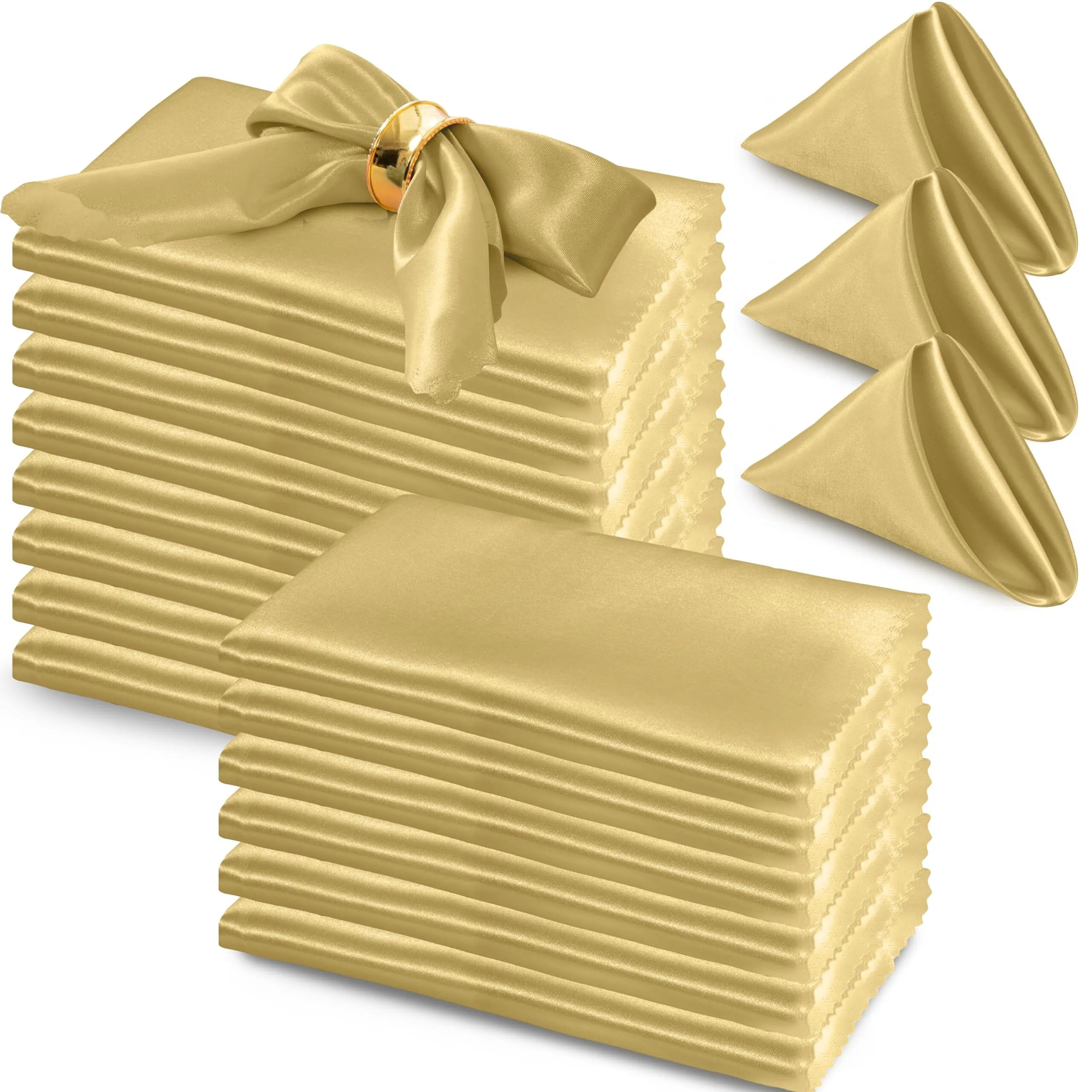 Cloth Napkins Gold 17x17