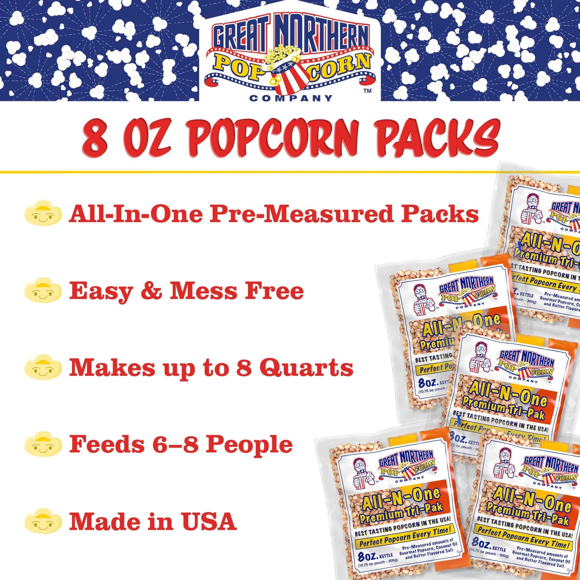 8oz Popcorn pack