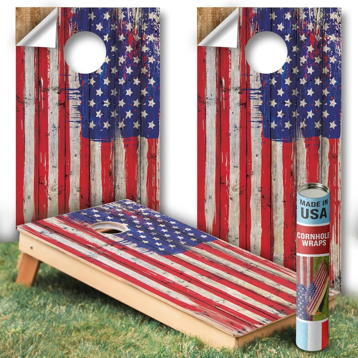 Corn Hole distressed flag 4x2