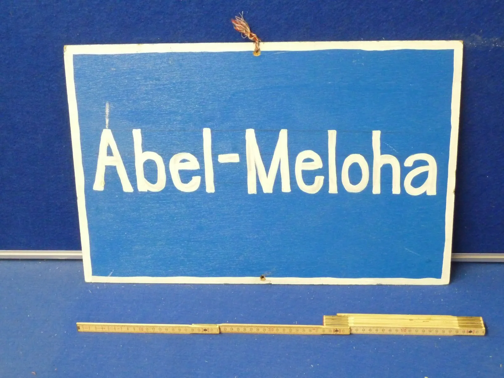 Ortstafel Abel Mehola  /J ericho 