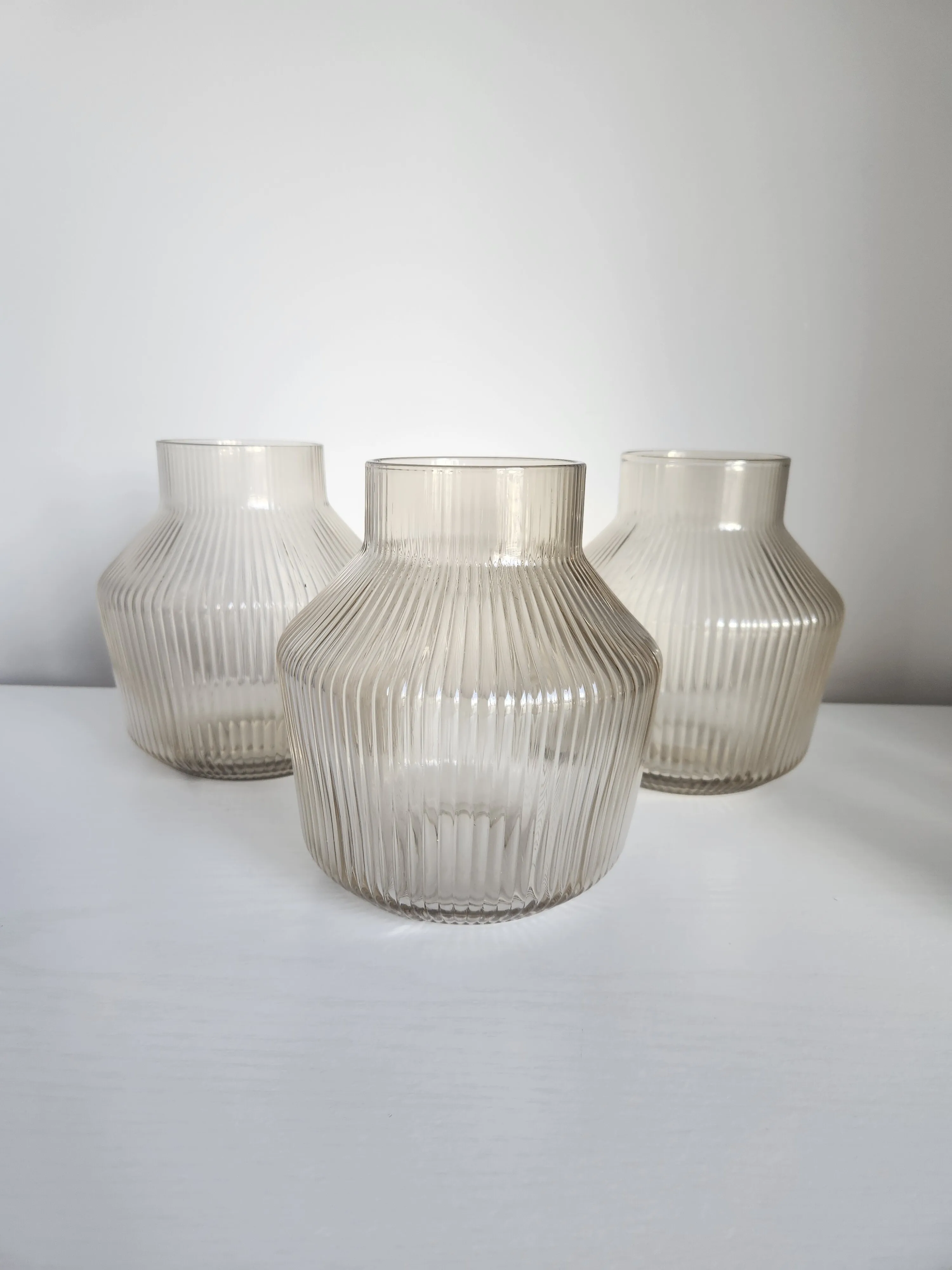 Wide Light Brown Vase