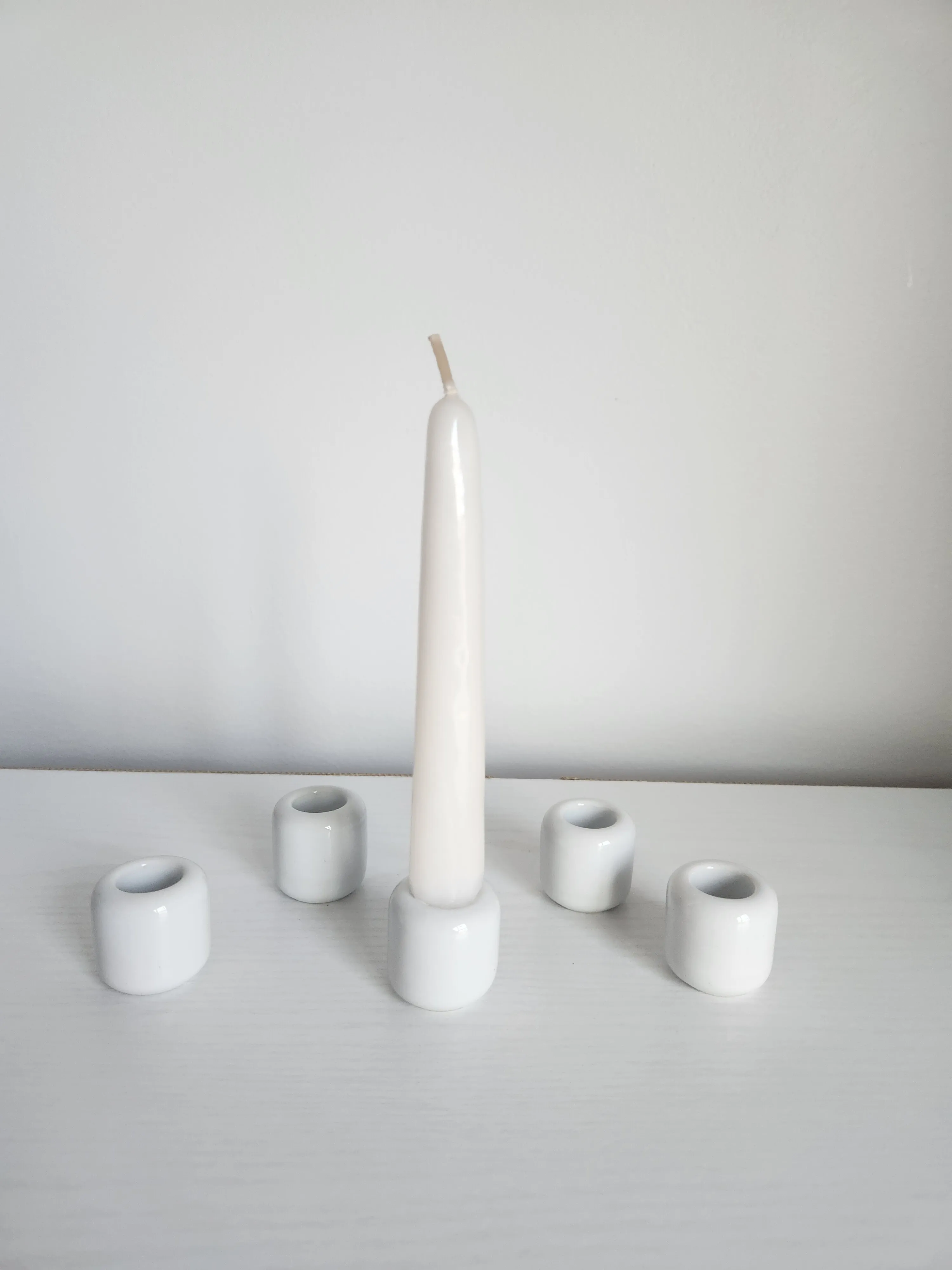 Mini White Candle Holder