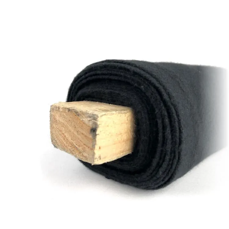 Rollmops 2x4m Schwarz (Molton auf Dachlatte)