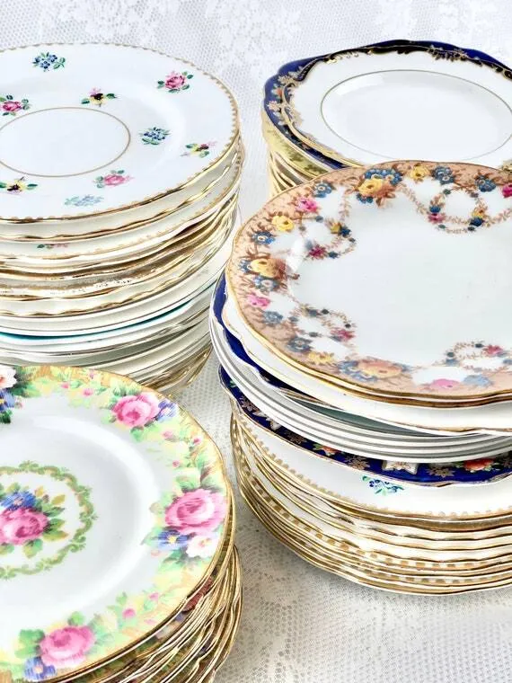 Vintage missmatch china plate