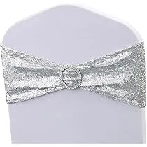 Buckle Sequence Chair Band- Silver
