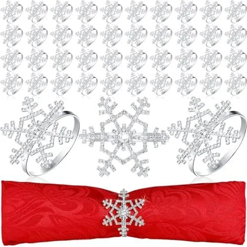 Snowflake silver napkin ring