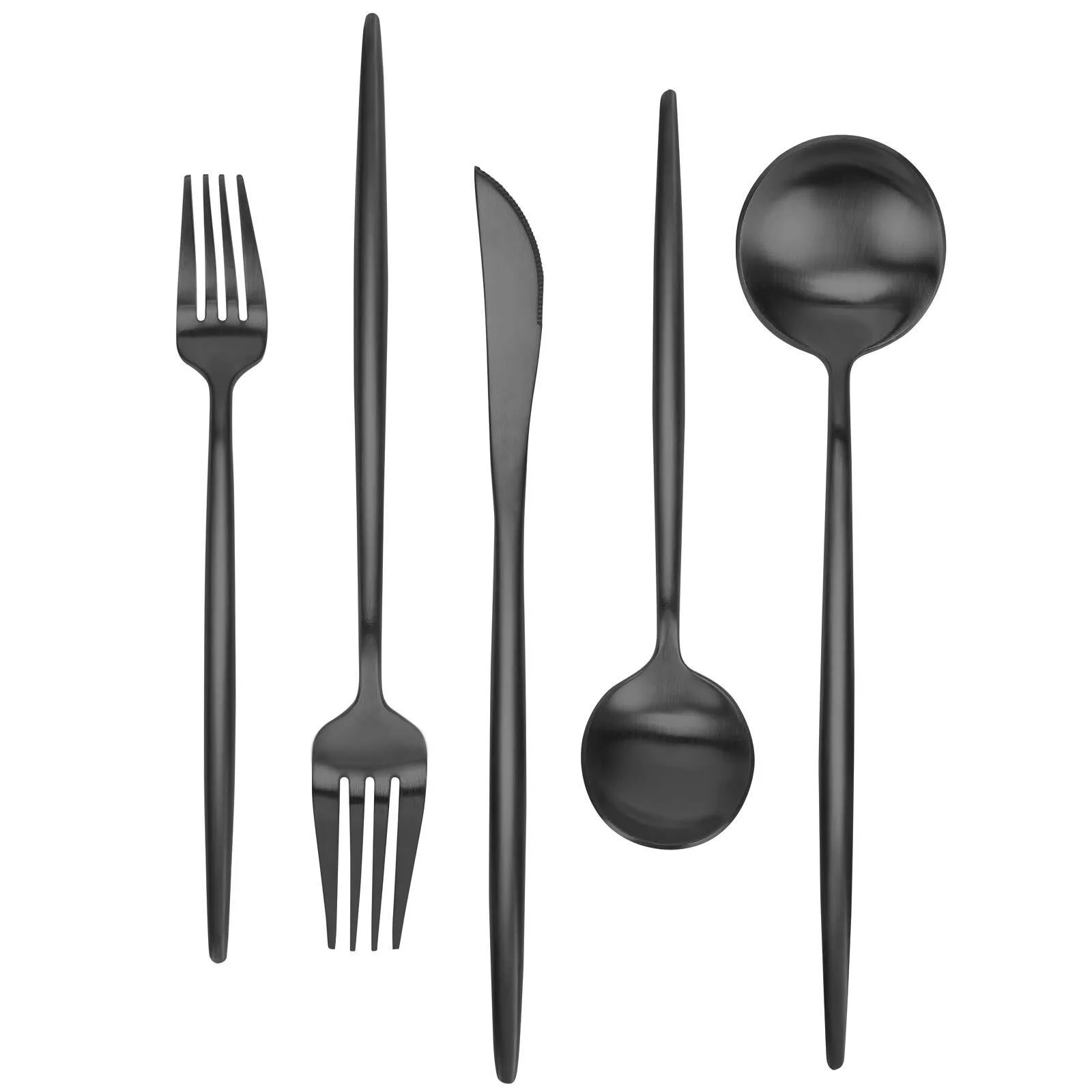 Fameware Matte silverware black set 5