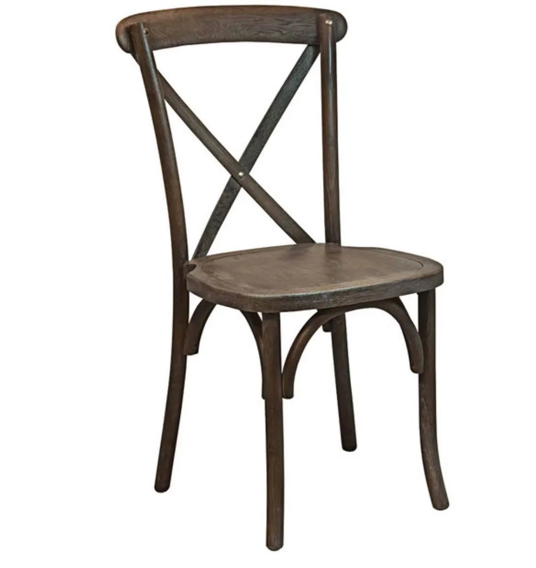 Dark Brown Cross Back Chair