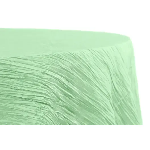 Accordion Crinkle 120" Round Tablecloth- Mint Green 