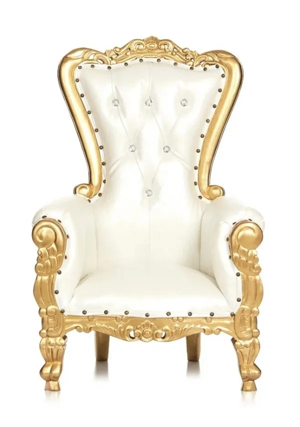 Gold and White Kid Throne