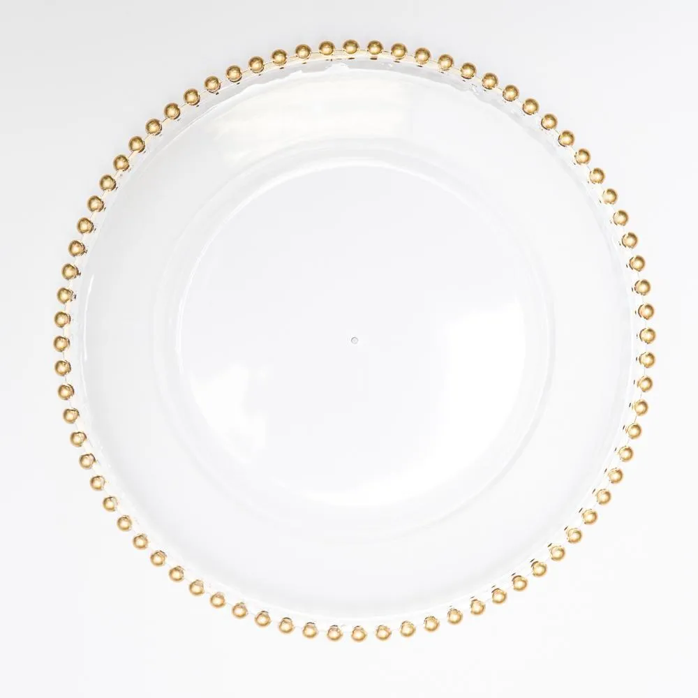 Acrylic gold beaded Charger 