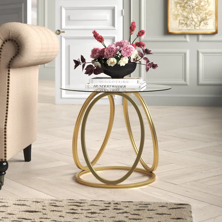  Paloalto Glass Top End Table
