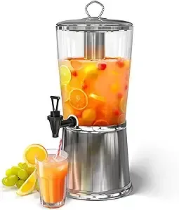 Silver beverage dispenser