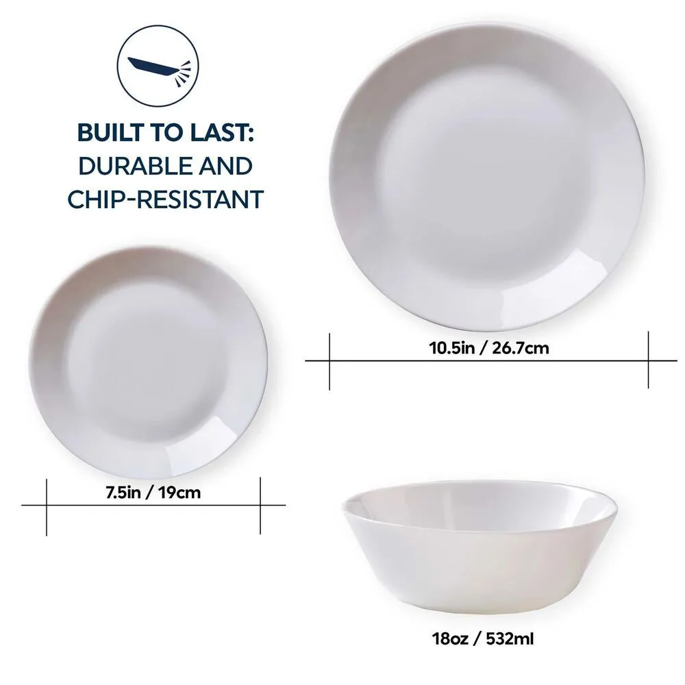Delta white round plate 7.5 