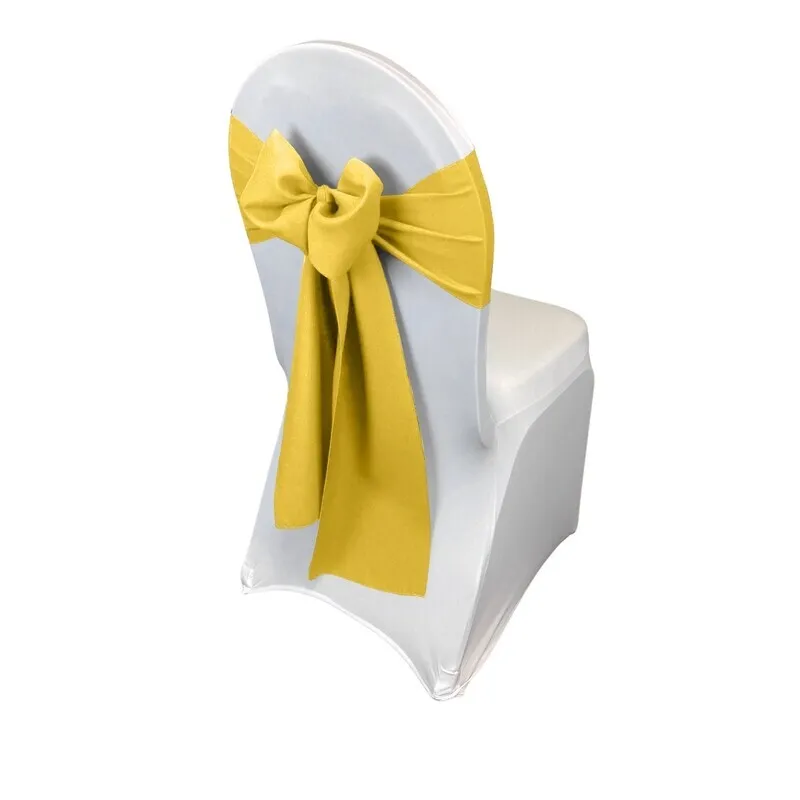 Satin Chair Sash-Canary Yellow