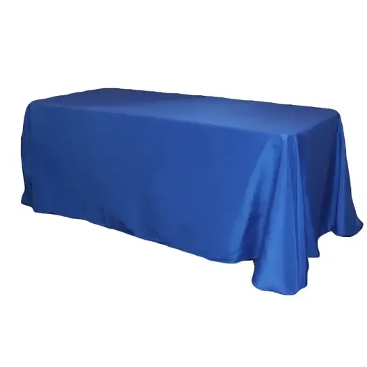 Polyester 90"x132" Rectangular Tablecloth- Royal Blue 