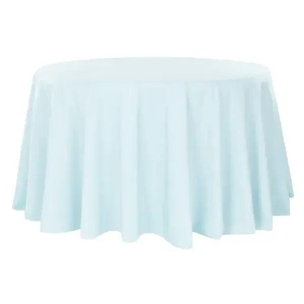 Polyester 120" Round Tablecloth- Pastel Blue 