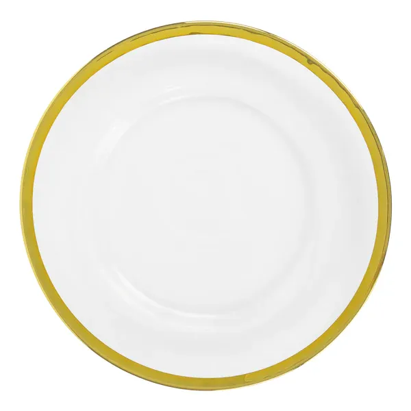Alpine Glass Charger Gold Rim