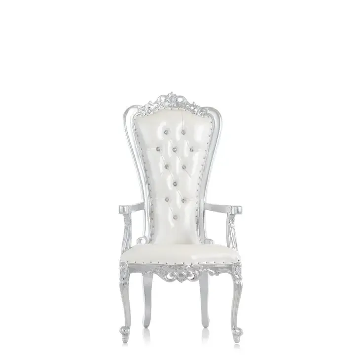 Single Bride throne w/ arm rest silver