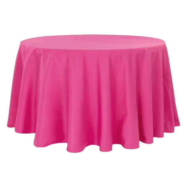 Polyester 120" Round Tablecloth - Fuchsia