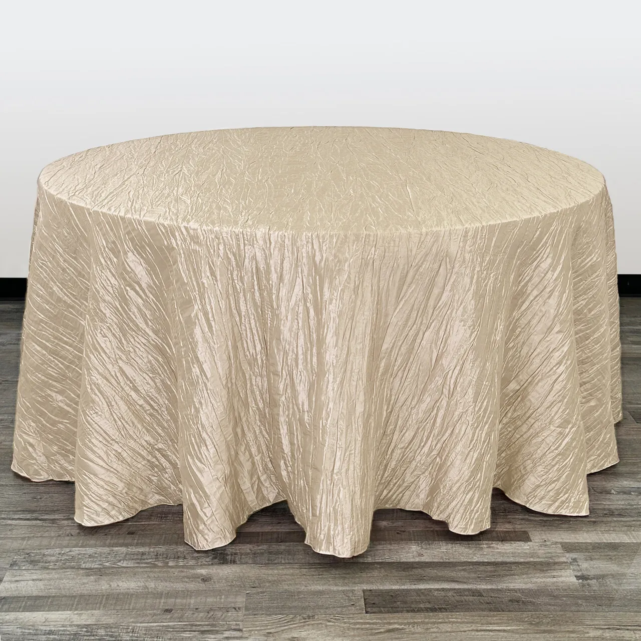 Sequence 132" Round Gold Tablecloth