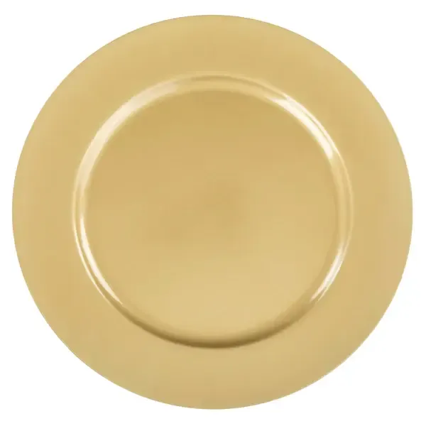 Plain gold charger
