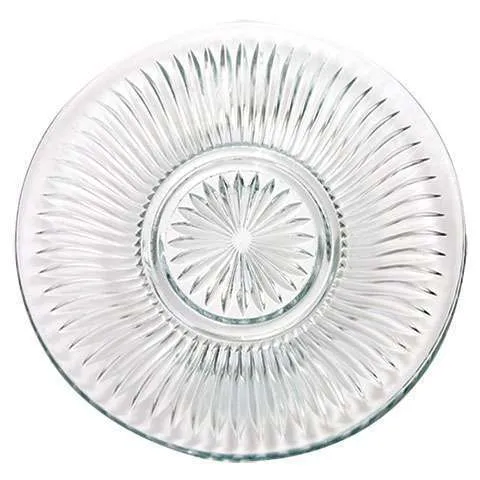 Glass Dinner Plate With Design