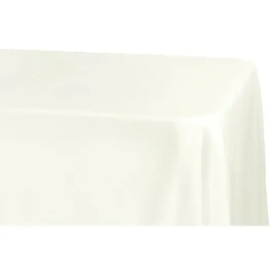 Polyester 60"x126" Rectangular Tablecloth- Ivory 